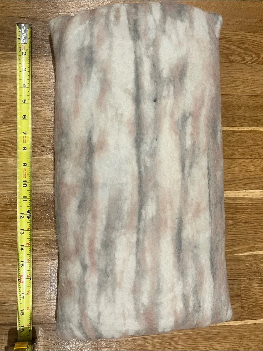 Marbled Pillow Cover - Cream, Gray & Blush - wool - west elm - 12x21 inches